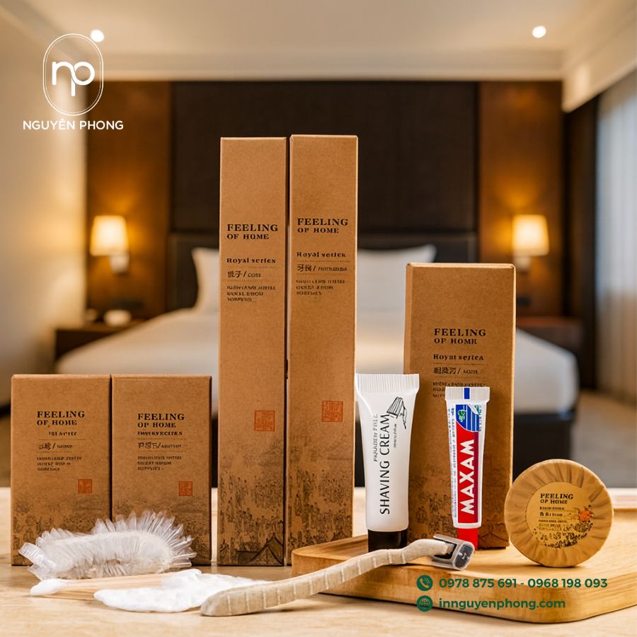 In hộp đựng đồ dùng khách sạn giá rẻ